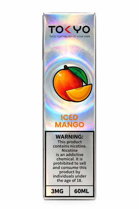 Tokyo Classic Iced Mango E-Liquid 3mg 60ml – Sweet mango and refreshing ice flavor vape liquid by Premium Vapes UAE.