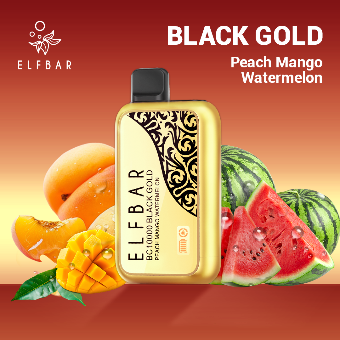 Elf Bar BC10000 Puffs Black Gold Disposable Vape (5% Nicotine) – Premium  Vapes UAE