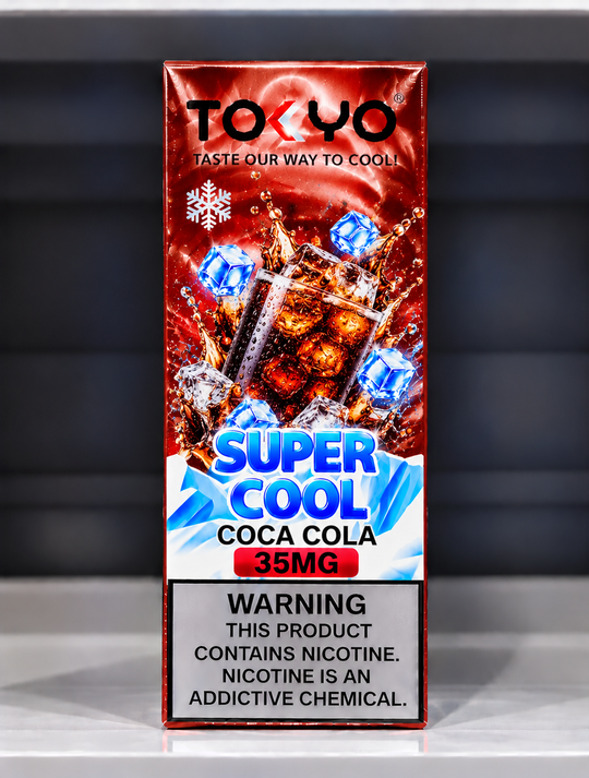Tokyo Super Cool Coca Cola Salt Nic E-Liquid 35mg and 50mg – Classic Coca-Cola flavour salt nicotine vape juice for Premium Vapes UAE.