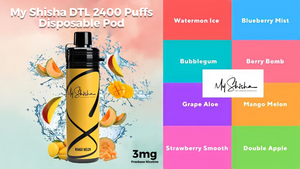 My shisha DTL 2400 puffs Disposable Pod premium vapes shop uae