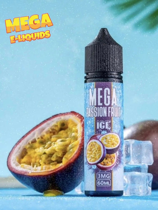 Mega Passion Fruit Ice E-liquid 60ml - Grand Eliquid | free base nicotine Premium Vapes shop UAE