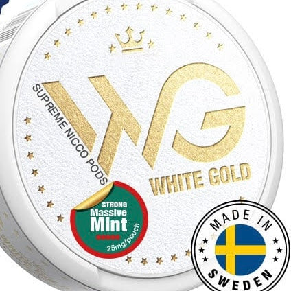 White Gold Strong Massive Mint Nicotine Pouches (20pcs/Can) | Premium Vapes shop UAE