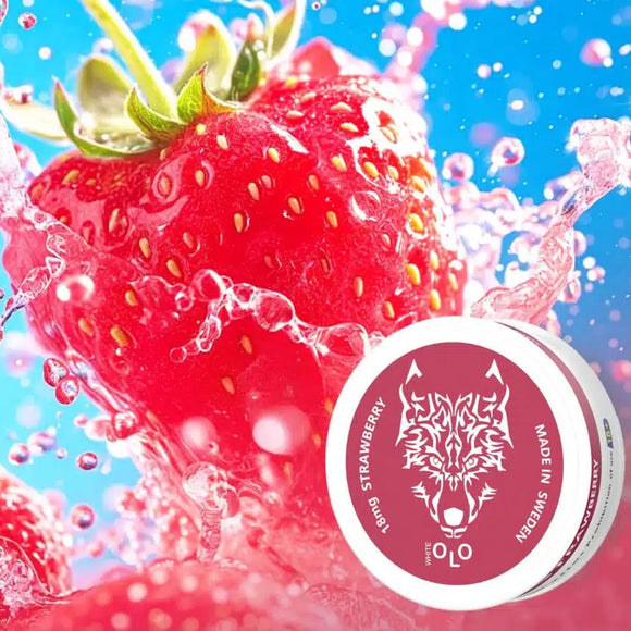 White OLO Strawberry Nicotine Pouches | Premium Vapes shop UAE