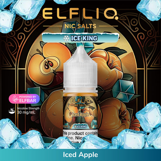 ELFLIQ Iced Apple Salts Ice King 30ml uae | 30mg strong Premium Vapes shop UAE