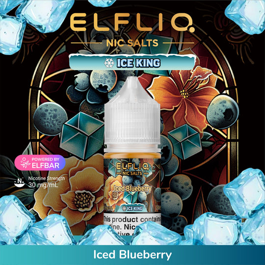 ELFLIQ Iced Blueberry Salts Ice King 30ml uae | 30mg strong Premium Vapes shop UAE