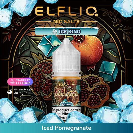 ELFLIQ Iced Pomegranate Salts Ice King 30ml Uae | 30mg strong Premium Vapes shop UAE