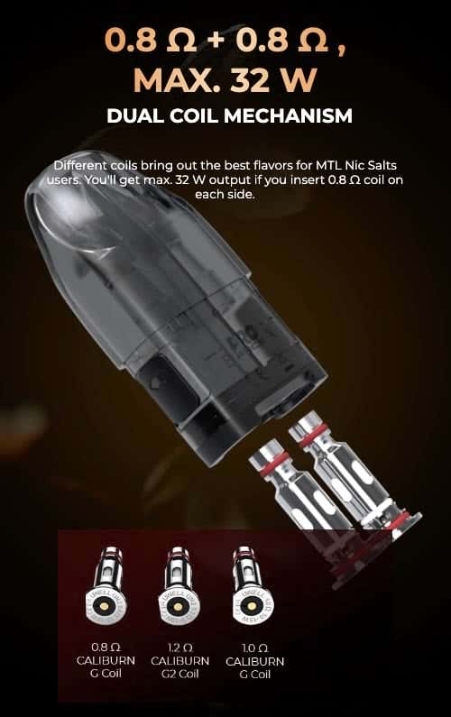 uwell caliburn dual coil Uwell Caliburn Explorer Pod Vape Kit – Premium Vapes UAE