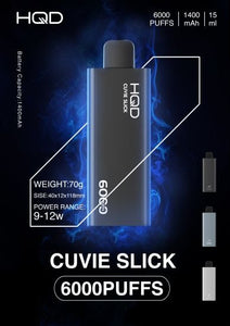 HQD Cuvie Slick 6000 Puffs 1400mAh Non-Rechargeable Disposable Vape (2 Premium Vapes UAE HQD Cuvie Slick 6000 Puffs 1400mAh Non-Rechargeable Disposable Vape (2 Premium Vapes UAE