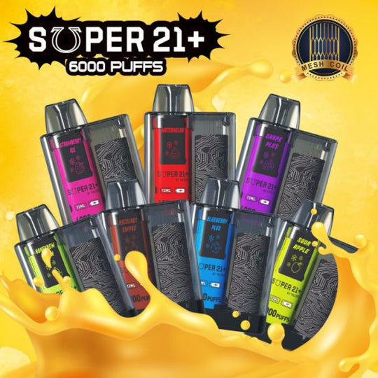 Super 21+ Disposable Vape 6000 Puffs by YECOO (5% Nicotine) | Premium Vapes shop UAE