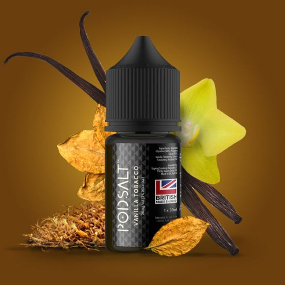 Vanilla Tobacco 30ML Nicotine Salt E-Liquid (20MG/ML)- Pod Salt