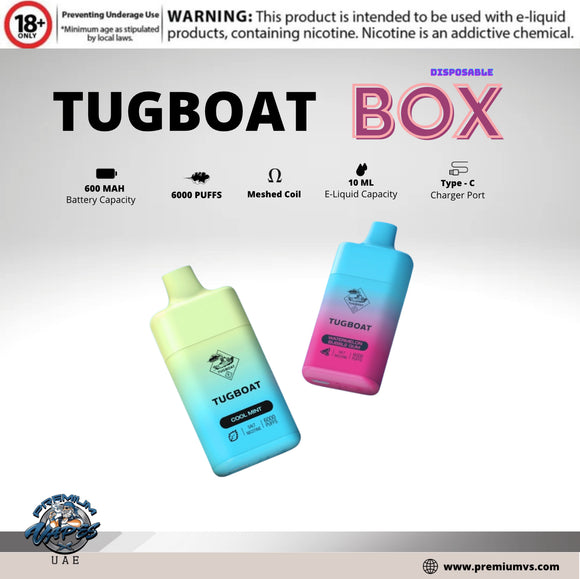 Tugboat Box Disposable 6000 Puffs (2%) | Premium Vapes shop UAE