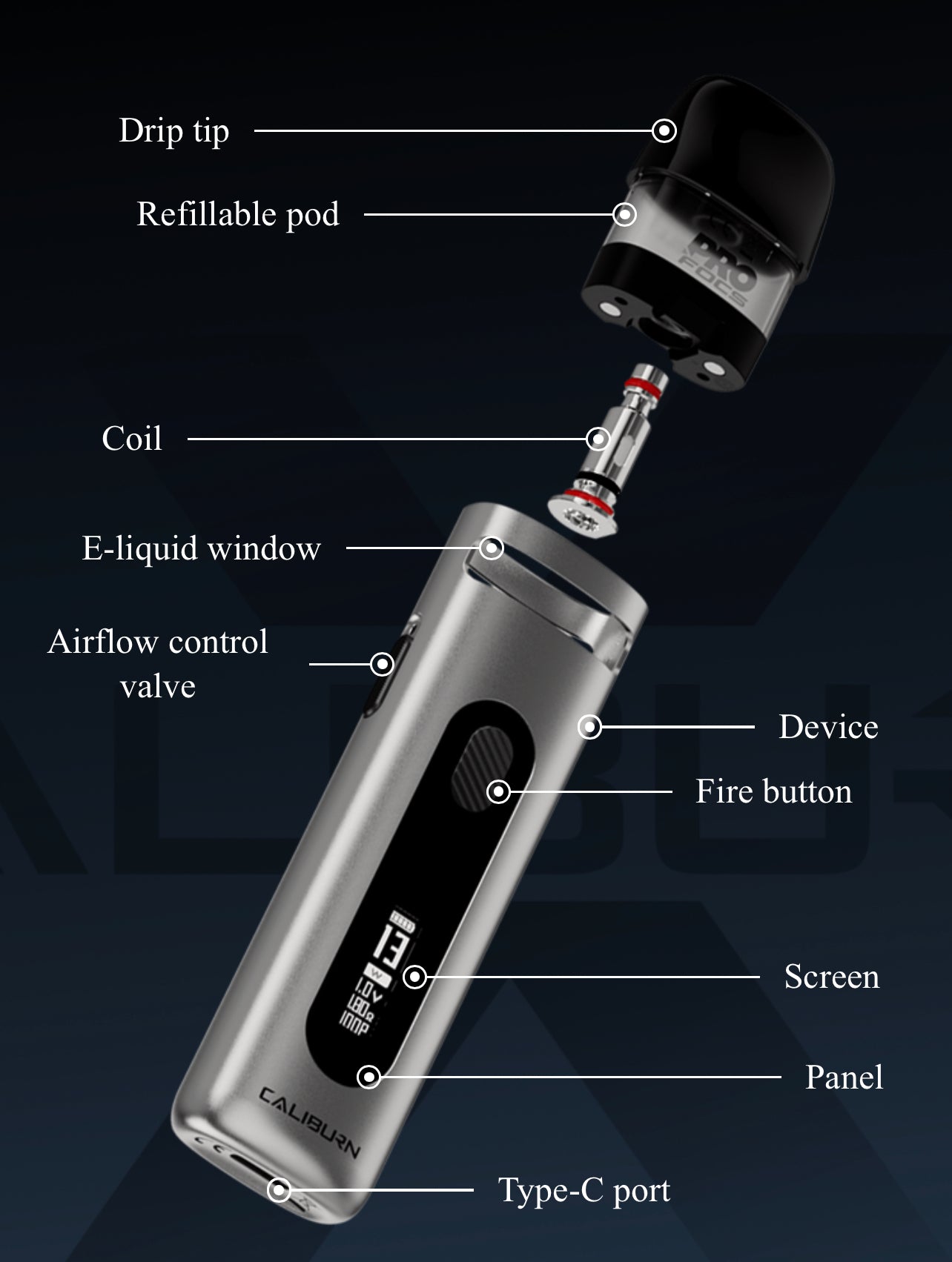 Uwell Caliburn X Pod System 850mAh Premium Vapes UAE Uwell Caliburn X Pod System 850mAh Premium Vapes UAE