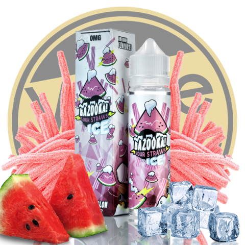 BAZOOKA VAPE -  ICE WATERMELON SOUR STRAWS | UAE Vapors R Us - The first vape store in UAE